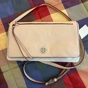 Sale!!  Tory Burch Blush Pink(Light Oak) Leather Convertible Crossbody Bag—NWT!